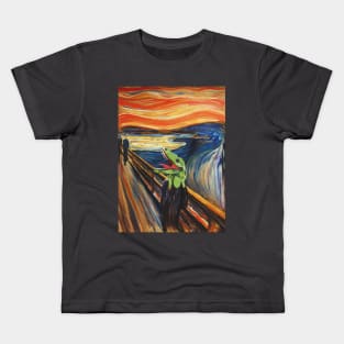 Skrik The Scream of Velociraptor Kids T-Shirt